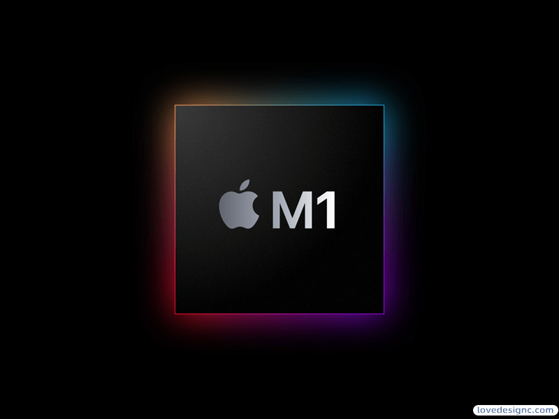 Apple M1 Logo Sketch-爱设计爱分享c