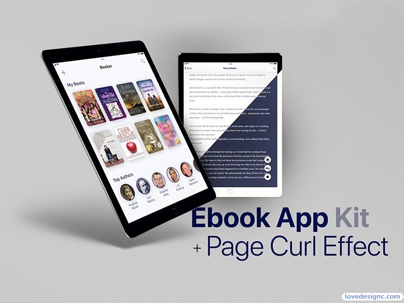 电子书 App UI Kit-爱设计爱分享c
