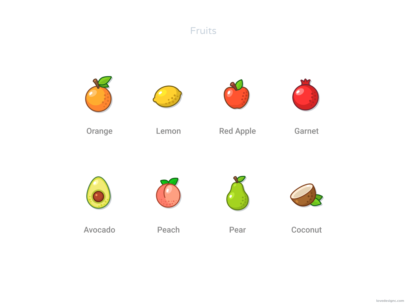 水果和蔬菜矢量图下载集-爱设计爱分享c