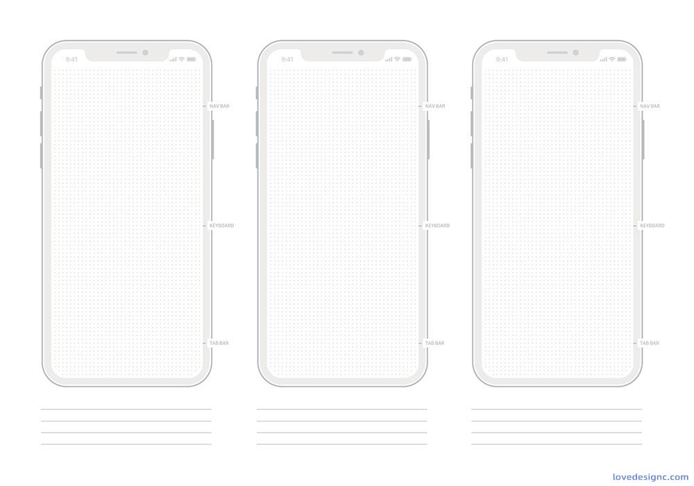 免费可打印 iPhone X线框稿-爱设计爱分享c