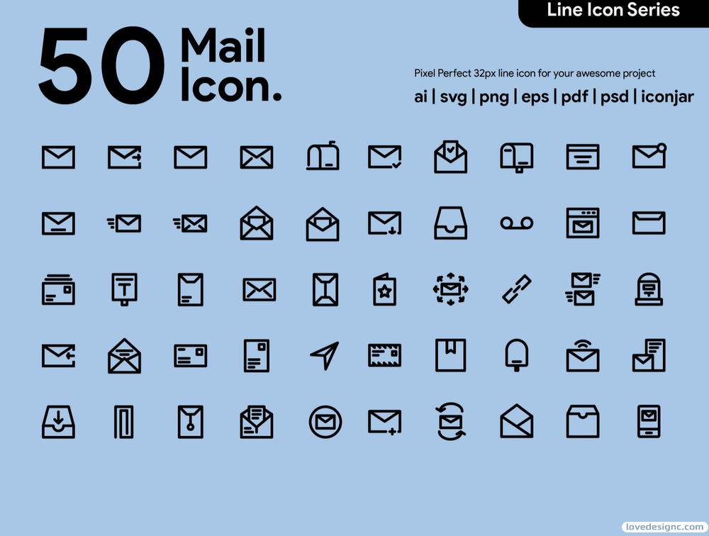 50个邮件图标优质设计素材下载-爱设计爱分享c