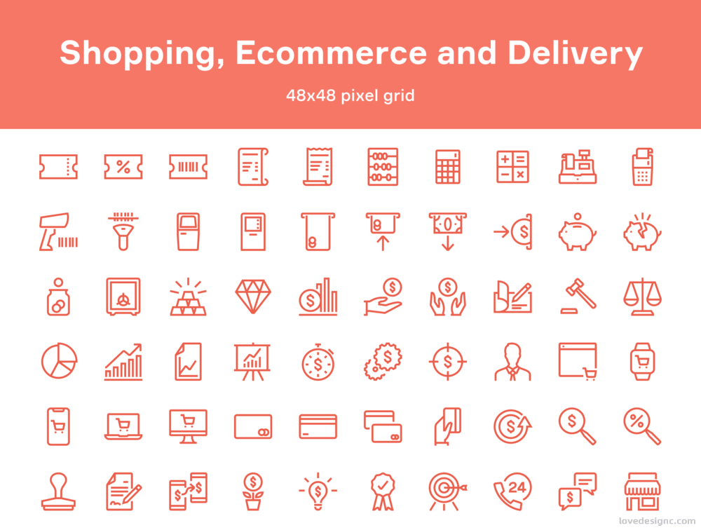 165个购物电子商务图标设计素材下载-爱设计爱分享c