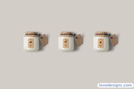 零食品坚果包装袋罐瓶子VI智能贴图样机模板设计展示素材-爱设计爱分享c