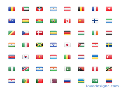 免费100个旗帜图标-爱设计爱分享c