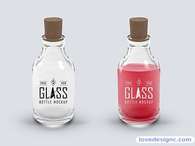 玻璃瓶品牌展示模型psd-爱设计爱分享c